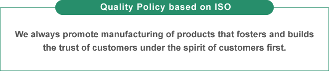 Quality Policy based on ISO in 2009